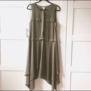 H&M utilitary style chiffon layered dress